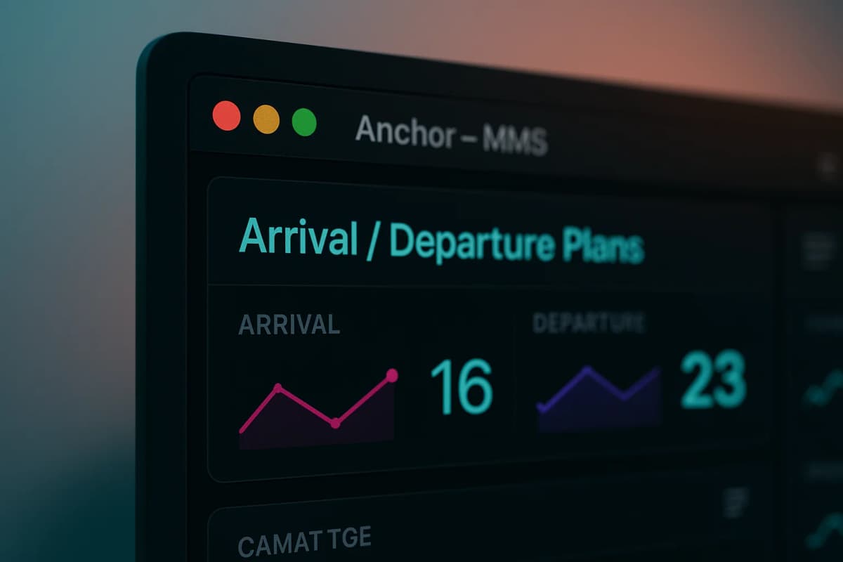 Anchor - Marina Management - v3.4 Dashboard screen